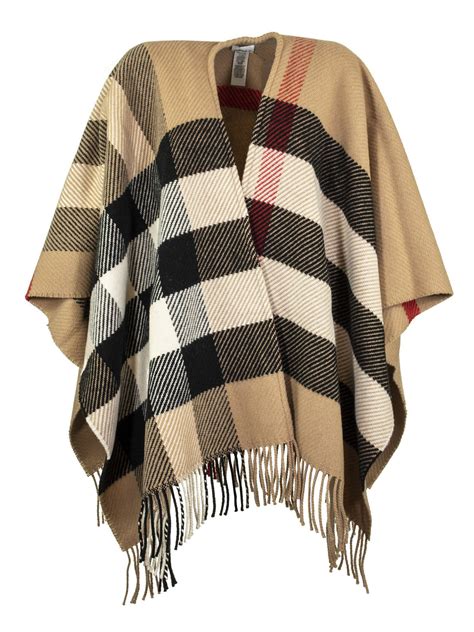 burberry check wool cashmere hooded cape|Women’s Ponchos & Capes .